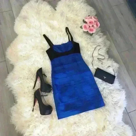 BCBG Max Azria Bandage Bodycon Cocktail Dress - Picture 3 of 3